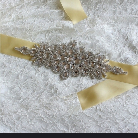 New white bride Sash